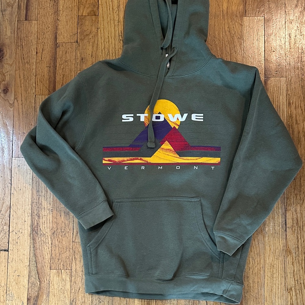 Green Stowe Vermont Hoodie